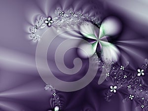 Purple Flower and diamonds Romantic Background