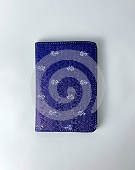 Purple flower passport front cover