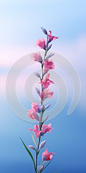 Purple Flower Stem: Realistic And Stylized Zbrush Design