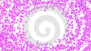 Purple flower swirls sphere shape with a hole center