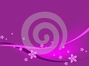 Purple Flowers & Ribbons
