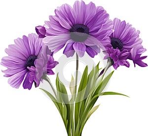 purple flowers lorem ipsum dolor sit amet. AI- Generated photo