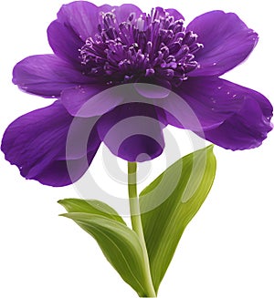 purple flowers lorem ipsum dolor sit amet. AI- Generated photo