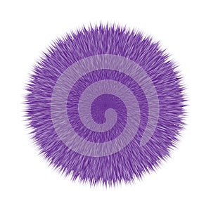 Purple Fluffy Vector Hair Ball