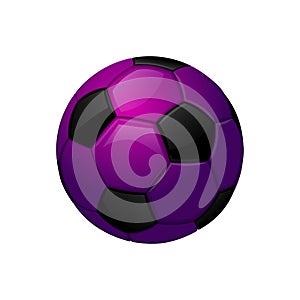 Purple football or soccer ball Sport equipment icon