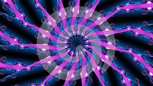 Purple Fractal of the blue lines with the background seance