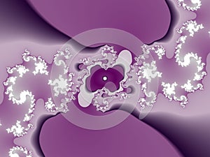 Purple fractal flower shapes futuristic surreal galaxy fractal, lights, abstract background, graphics