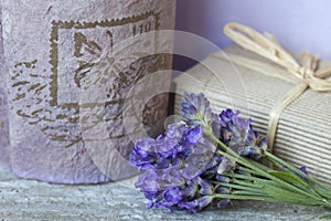 Purple Fragrant Lavender Blossom Still Life