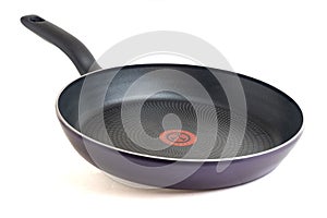Purple frying pan with a nonstick coating