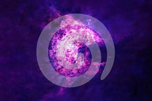 Purple galaxy in deep space. Elements of this image were furnished by NASA