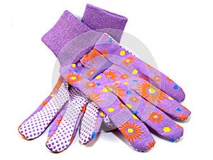 Púrpura jardinería guantes 