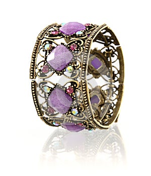 Purple gemstone bangle