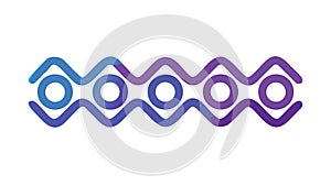 Purple Geometric Link Chain Pattern, vector design Generative AI