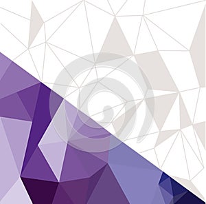 Purple geometric triangles and wired background