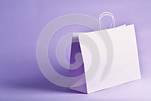 Purple gift bag on a vibrant background