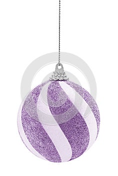 Purple Glitter Christmas Ball