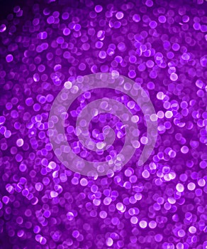 Purple glitter lights, defocused light reflections purple bokeh background, Winter concept, christmas, love