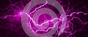 Purple glowing lightning