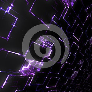 Purple glowing techno background