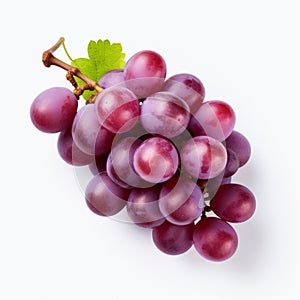 Purple Grapes On White Background - Grandparentcore Style photo