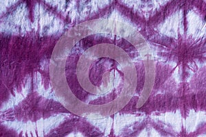 Purple and Gray Japanese Style Shibori Tie Dye Design