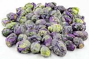 Purple Green Brussels Sprouts