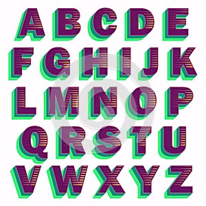 Purple Green Colorful Typography Design photo