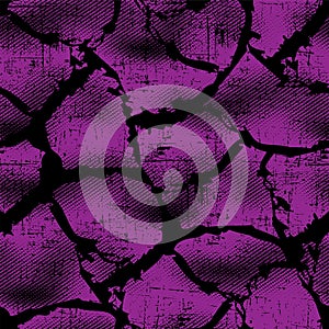 Purple grunge pattern. geometric elements, cracked, attrition