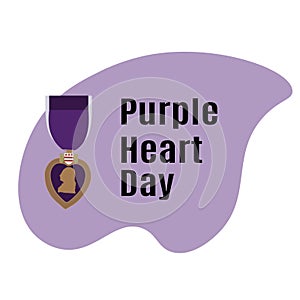 Purple Heart Day, schematic illustration of an award