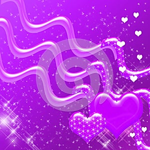 Purple Hearts and Sparkles Backdrop