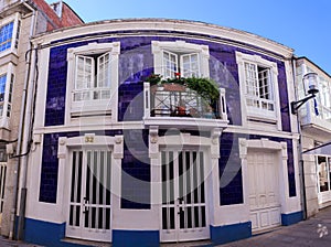 Purple house in Sarria