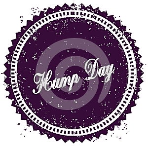 Purple HUMP DAY distressed stamp