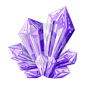 Purple Ice Crystal Vector illustration