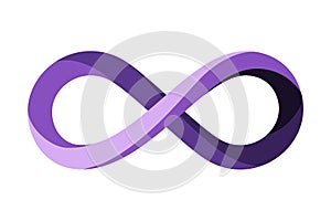 Purple Infinity Loop Vector