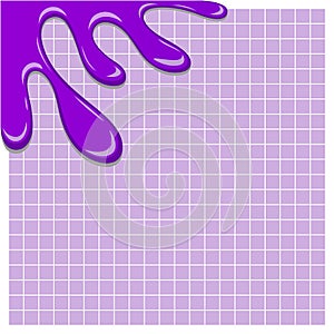 Purple ink spreading on lined paper background