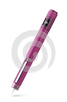 Purple insulin injector pen