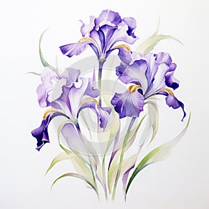 Purple Iris Flowers: Mural Painting Inspired By Taylor Swift\'s Modernism