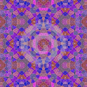 Purple kaleidoscope seamless pattern textur with circle ornaments