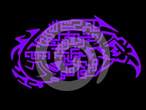 Purple labyrinth design