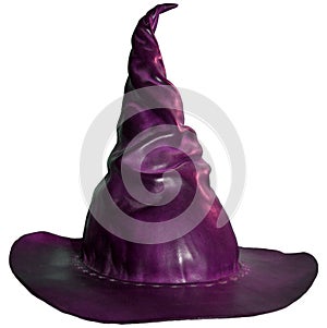 Purple Leather Witches Hat