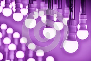 Purpurová ľad lampa žiarovky 