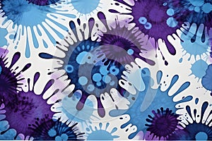 Purple light blue batik color splashes creative artistry