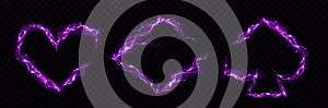 Purple lightning frames set