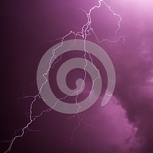 purple lightning storm in arizona