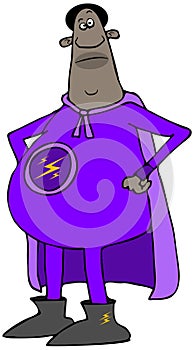 Purple lightning super hero