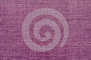 Purple lilac natural linen fabric, background or texture