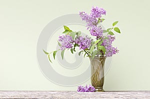 Purple Lilacs In A Vase