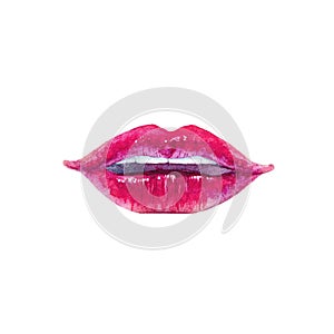 Purple lips. Fashion,cosmetics and beauty image.