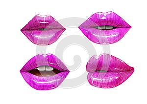 Purple lips set