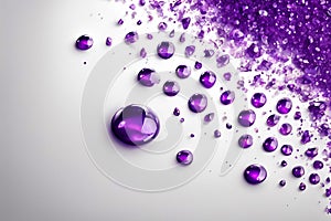 Purple liquid drops.